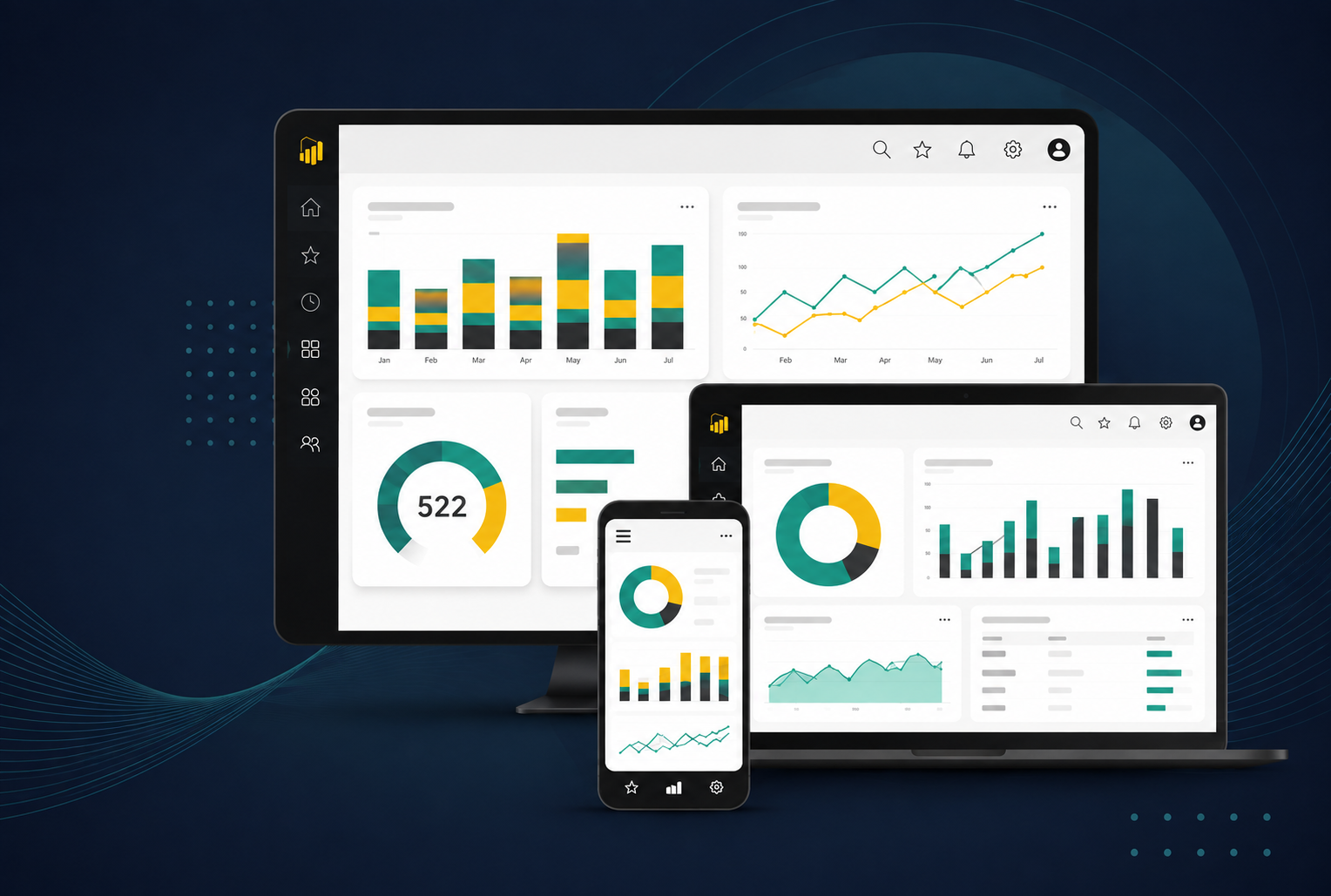 Microsoft Power BI analytics dashboard