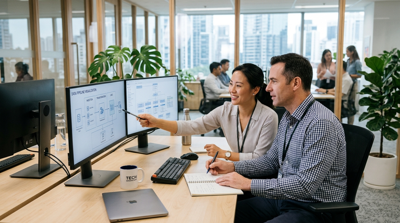 Enterprise data solutions engineer and systems architect analyzing legacy schema migration pipelines