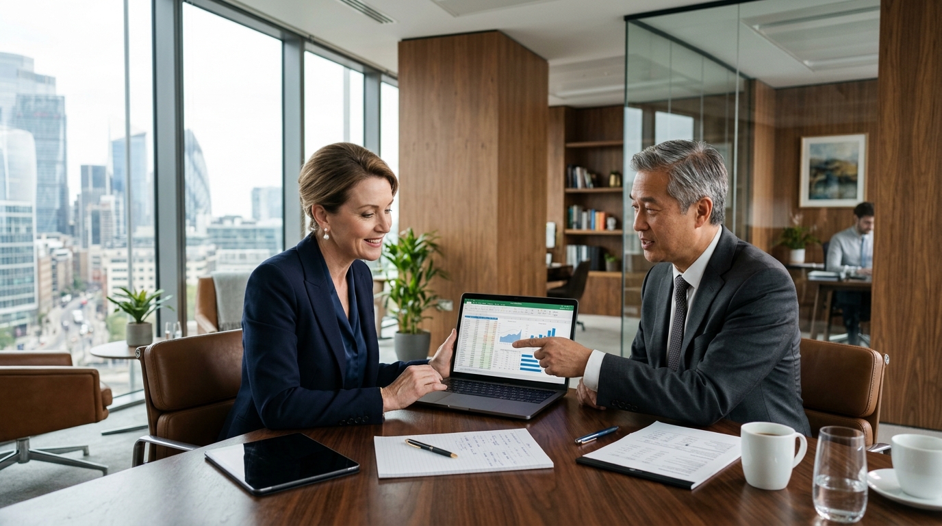 CFO and Enterprise Technology Partner Reviewing ERP Budget Allocation