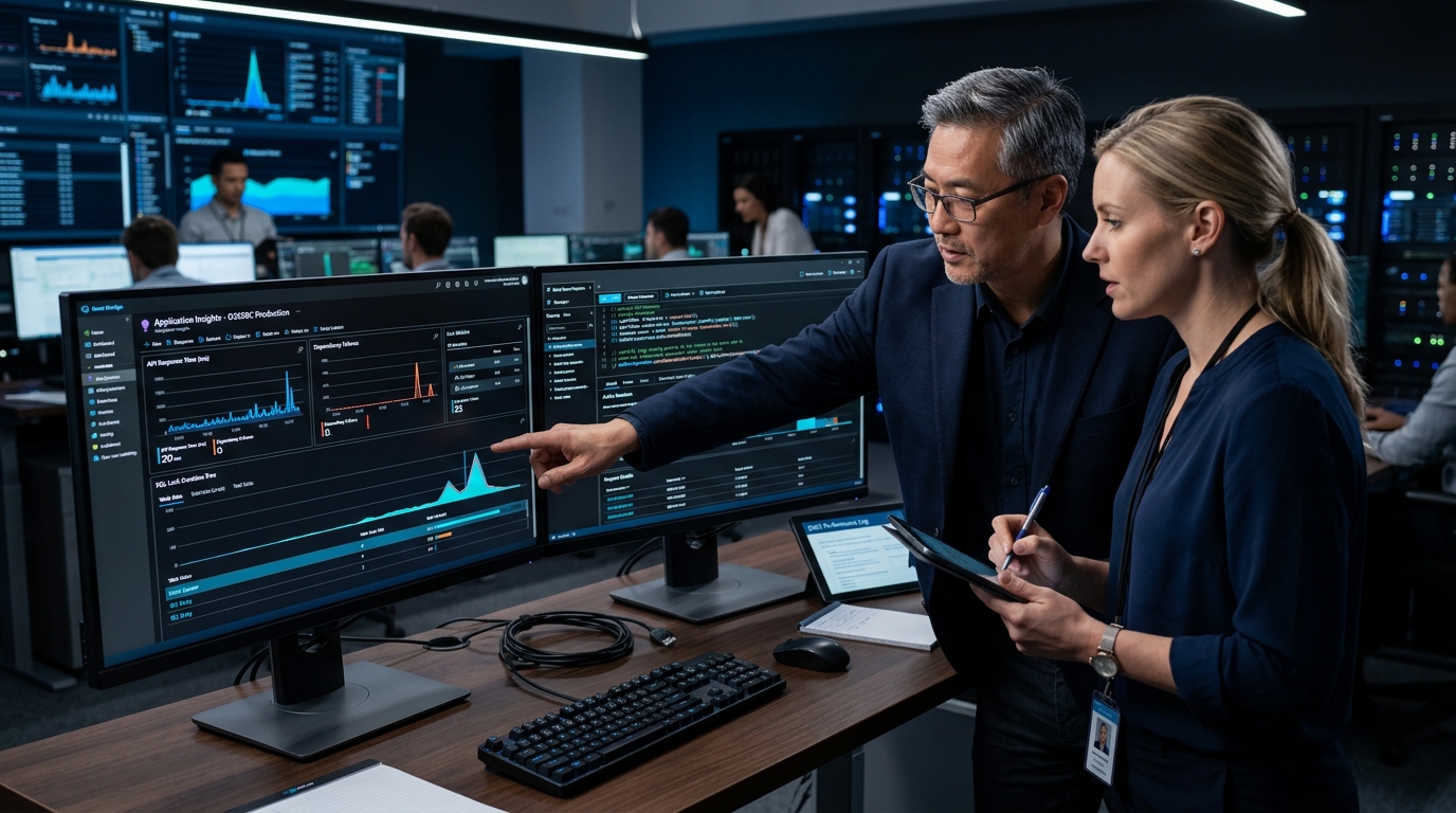 Enterprise IT Director and ERP Systems Architect conducting live cloud telemetry analysis for Business Central