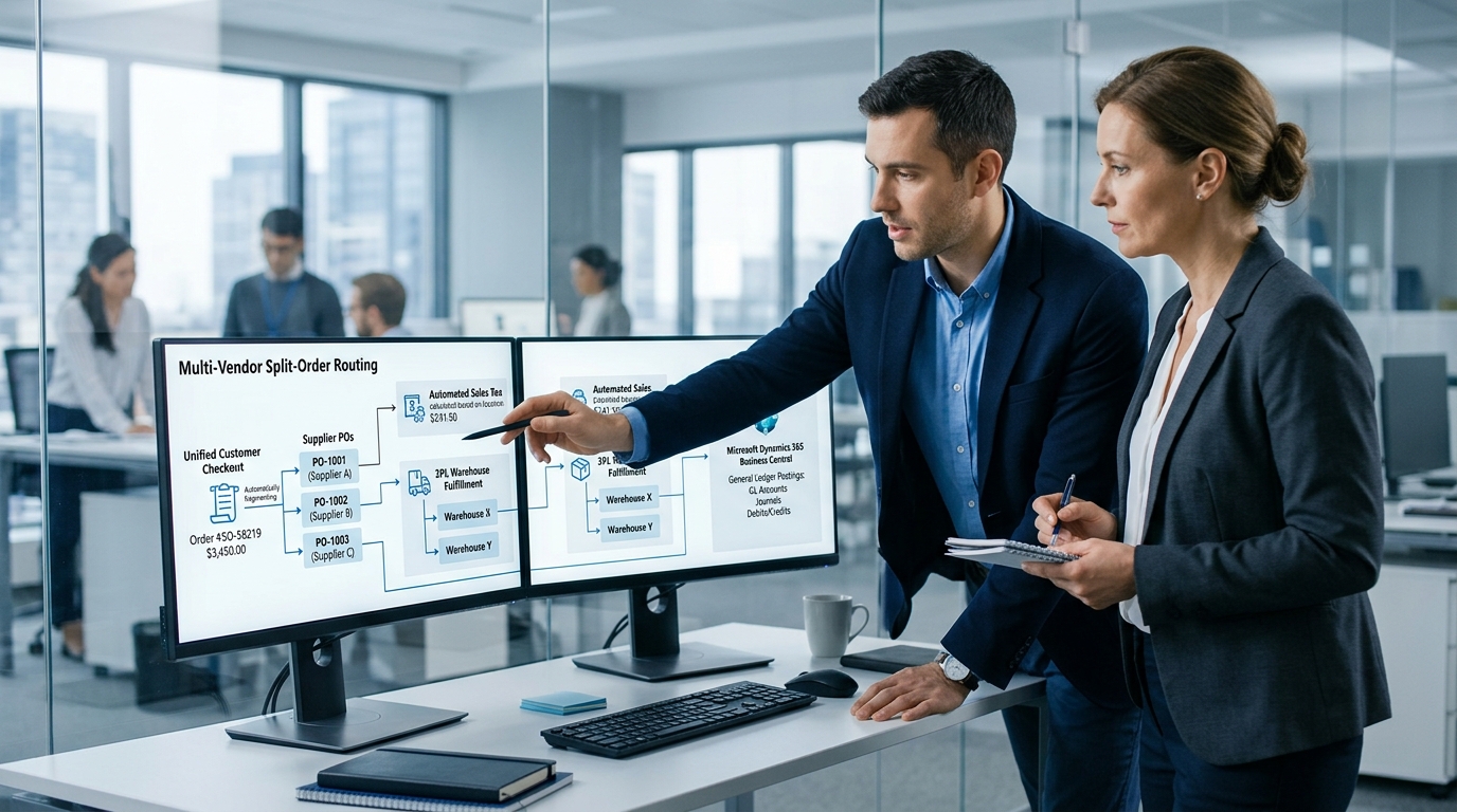 Split-Order Routing and Business Central ERP Reconciliation Blueprint