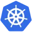 Kubernetes container orchestration platform logo